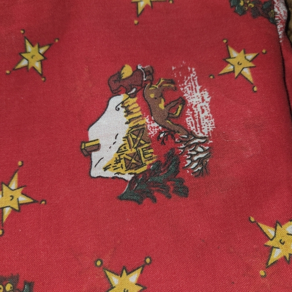 Vintage Christmas Rectangle Tablecloth 100"x 59" Cabin Bells Rounded Corners - Picture 2 of 3